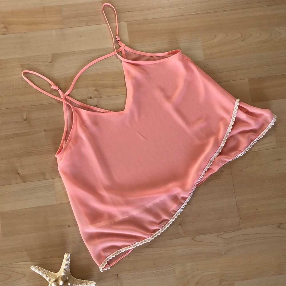 Sheer Coral Top
